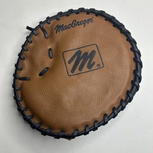 MacGregor Pancake Training Mitt Flat Fielding Glove Infield Trainer Leather